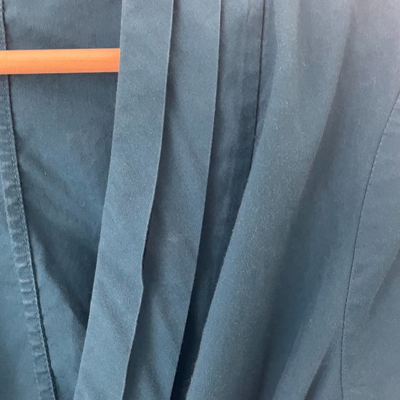 Limited Blue Wrap Dress with Pockets - Picture 3 of 4